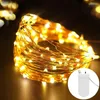 Cordes 1-5M décoration alimentée par batterie LED fil de cuivre fée chaîne lumières lampes pour noël vacances fête de mariage