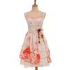 Lässige Kleider Mädchen Vintage japanischer Lolita-Hosenträger Schwarz Rot Sakura Blumendruck JSK