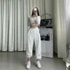 Kvinnor Pants Women's Joggers Sports Korean White Tracksuit Kvinnlig grå jogging Sweatpants Kvinnor Baggy