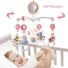 Rasseln Mobiles Baby Spielzeug 0-12 Monate Krippe Mobile Spieluhr mit Halter Kleinkinder Weiche Rassel Beißring geboren Baby Bett Spielzeug Bildungs Mädchen 230216