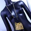 Kedjor 2023 Fashion Luxury Rhinestone Long Chain för maskhållarens tillbehör Nyhet Hangable Crystal Necklace Strap Rope