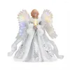 Juldekorationer Golden Angel Doll Decoration Light Led Tree Party Supplies för Festival Holiday Home Bedroom Night Lamp