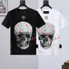 NEW Mens Womens Designer T shirts Fashion man T-shirt Top Quality Cotton Casual Tees Short Sleeve Luxury Hip Hop Streetwear TShirts Rhinestone Skull T-shirts #P103