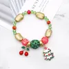 STRAND ZHIJIA SANTA CAUUS Kerstboom Cherry Shoes Snowflake Woman Bangles geschenken Natuurlijke stenen kralenarmbanden