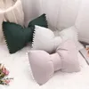 Pillow Pink Pretty With Pompom Ball / Car Neck Pillows Home Decor Inner Rosette Bow 35x50cm Decorative Within Knot