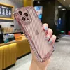 Transparent Carbon Fiber Pattern Phone Case For iPhone 14 Plus 13 12 11 Pro Max XS XR X 8 7 SE2020 Luxury Plating Soft Cover Shockproof