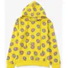 Männer Hoodies Ankunft Gelb Farbe Drucken Floral Verschönert Niedlichen Donut Mann Langärmelige Hoodie Sweatshirts Harajuku Kleidung Männlich