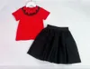 Envío gratis 2023 nuevos conjuntos de ropa de bebé de gama alta para niñas trajes de manga corta de verano para niños estilo occidental falda de bebé conjunto de trajes para niños
