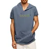 Men's casual printing creative t-shirt Solid color breathable t-shirt Slim fitting collar short-sleeved men's t-shirt