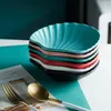 Plates Creative Home Ceramic Breakfast Plate Nordic Matte Color Glaze Shell-formad restaurang dessert sallad