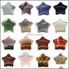 Stone 3Cm Mini Star Statue Ornament Natural Crystal Carving Home Decoration Crystals Polishing Gem Healing Jewelry Drop Delivery Dhqsp
