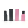 Förvaringsflaskor 30/50 st 12,1 mm plastläppstift rör tom fyrkantig läpp svart rouge container elegant rosa kosmetik