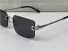 selling vintage sunglasses rimless lens braided chain and chain buckle temple glasses business fashion avant-garde uv400 light decorative eyewear 8418