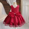 Abiti da ragazza Compleanno per 1-5 anni Abito in pizzo con fiori bianchi Bewborn Party Princess Abito da ballo Baby Tulle TuTu Vestiti per bambini