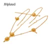 Wedding Jewelry Sets Ethiopian gold plated bridal sets Hairpin necklace earrings bracelet ring gifts wedding jewellery set for women 230215