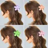 Eleganta hårklor klippfest gynnar stor blommor designer hårnål koreanska starka hållare barretter för kvinnor flickor hästsvans hårnål mode hårgrepp gåvor