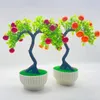 Decorative Flowers Simulation Bonsai Delicate Artificial Plant Beautiful Fruits Tree