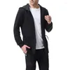 Jackets masculinos 2023 Autumn European Trend Men Black capuz jaqueta com capuz PLUSSINO MAIS MAIOS MAIOS MAIS CASUAL LONGO TOPS M-5XL