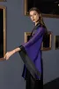 Robe de demoiselle d'honneur violet noir ceinture de mariée longue peignoir femmes Lingerie chemise de nuit pyjamas vêtements de nuit robes de luxe pour femmes robe de chambre