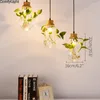 Lâmpadas pendentes Planta de vidro em vidro Planta cultivar madeira Retro Lustres pendurados luminárias LED Luminária Sussendu Decoração de casa