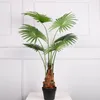 Decorative Flowers Simulated Fan Anemone Tree Artificial Plant Potted Living Room Office Decoration Fake Green Landscape