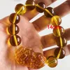 Urok Bracelets 2023 Przyjazd żółty kryształ pi xiu dla mężczyzn kobiety Vintage Lucky Amulet Yao Beads Bransoletka Modna biżuteria ręczna