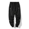 Men's Pants Male Sports Loose Polyester Sweatpants Design Zipper Jogging Winter Solid Color Casual Boy Apparel
