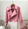 Womens Leather Faux Leather Pink Java QC20003 arrival real leather jacket women coat genuine sheep leather coat luxury fashion dress 230216