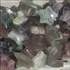 Stone Random Color Star Statue Natural Carving Home Decoration Crystal Polering GEM Drop Delivery Jewelry Dhybz