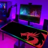 Tapis de souris Repose-poignets Accessoires pour ordinateur portable Redragon Tapis de souris Gamer RVB Tapis de bureau Tapis de clavier Ordinateurs portables de jeu Tapis de souris LED Protecteur de bureau Anime Mause Mats T230215