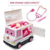 Andra leksaker Children's Simulation Doctor Toy Suit Medicine Kit Toolbox Girl Girl Sjuksköterska Stetoskop Injektion Toy Roll Spela House Toy 230216