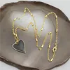 Pendentif Colliers 18 pouces 15 pcs/lot Conception Émail Collier Coloré Coeur Forme Composant Plaqué Chaîne En Gros