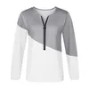 Kvinnors T -skjortor Kvinnor Polyester Spandex Shirt Ladies Blus Casual Fashion Tops Långärmad kvinnor stora