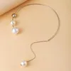 Pendant Necklaces Exaggerated Design Pearl Ball Collar Necklace For Women Geometric Metal Bead Hoop Vintage Open Jewelry Gift