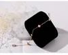 Anklets Steel Small Flower Anklet Square Rose Gold Elegant Women's Foot Accessories 230216