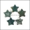 Stone 20Mm Random Color Mini Star Statue Natural Carving Home Decoration Crystal Polishing Gem Healing Jewelry Drop Delivery Dhxzi