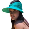 Mode sommar strandhatt stor visir sol hattar f￶r kvinnor utomhus uv skydd topp tom sport baseball cap 9 f￤rger