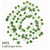 Fleurs décoratives 2m Lierre Guirlande Plante De Vigne Feuille Verte Tenture Murale Faux Feuillage Fleur Creeper Jardin Décor À La Maison Plantes Artificielles Pour