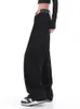 Dżinsy damskie retro wysokiej talii damskie dżinsy Harajuku vintage czarny styl streetwear streetwear all-mecz luźne mody femme szerokie dżinsowe dżinsowe spodnie 230215