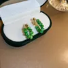 Boucles d'oreilles à tige A deux pièces géométrique perle coréenne Vintage pour femmes filles fête voyage bijoux en métal HUANQI 2023Stud Odet22