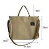 Schoudertassen hylhexyr dames retro grote maten tassen katoen canvas schoudertas mode crossbody handtas rits zipper casual tote multi pocket 240510