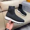 2023 Speed ​​Women Mens Designer Sneakers Chaussures Chaussures Fashion Fashion Flat Casual Cascs Trainers Noir blanc rouge beige tricot extérieur Sports Luxury Vintage Plateforme 38-44