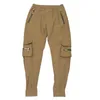 Pantalons pour hommes pantalons d'entraînement Slim Fitness couleur unie taille moyenne pantalons de survêtement pour hommes