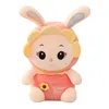 Down Cotton Rabbit en peluche jouet tournesol Bunny Doll Baby Pacify Doll Sleep Throw Oreiller Back Cushion Gift LT0009
