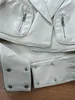 レディースレザーフェイクレザー高品質ファッションデザイナーモーターサイクルジャケットレディースライオンボタン合成革ジャケット230216