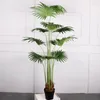 Decorative Flowers Simulated Fan Anemone Tree Artificial Plant Potted Living Room Office Decoration Fake Green Landscape