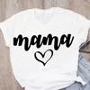 Kvinnors T-skjortor Kvinnor Casual Mama Leopard Plaid Fashion Mors dag Summer Lady Girl Womens Clothing Tops T-shirt kvinnlig skjorta