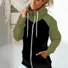 Hoodies للنساء من النوع الثقيل للنساء معاطف الشتاء الخريف أزياء الملابس طويلة الأكمام فضفاضة الربط بين Sweatshirts الإناث معطف كبير الحجم 230215