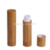Förvaringsflaskor 5 ml 5g tom bambu kosmetiska behållare som direkt fyller smink läppstift läpplåda skönhetstillbehör rouge rör
