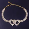 Неклеты мода Crystal Big Hip-Hop Butterfly Bracelet Bracelet Chain для женщин роскошные атмосферы теннисной ласт.